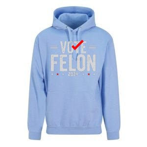 Im Voting For A Felon In 2024& Wo Vote Felon 2024 Unisex Surf Hoodie