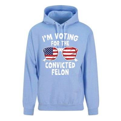 IM Voting For The Convicted Felon Funny Pro Trump 2024 Unisex Surf Hoodie