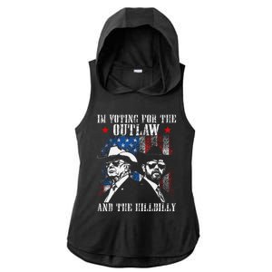 IM Voting For The Outlaw And The Hillbilly Trump Vance 2024 Ladies PosiCharge Tri-Blend Wicking Draft Hoodie Tank