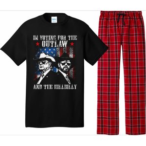 IM Voting For The Outlaw And The Hillbilly Trump Vance 2024 Pajama Set