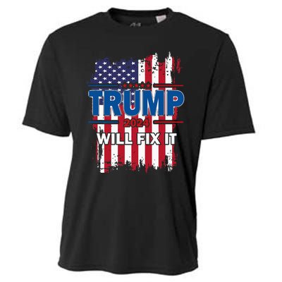 I Voted For The Felon; Funny Republican Trump 2024 I Voted Cooling Performance Crew T-Shirt