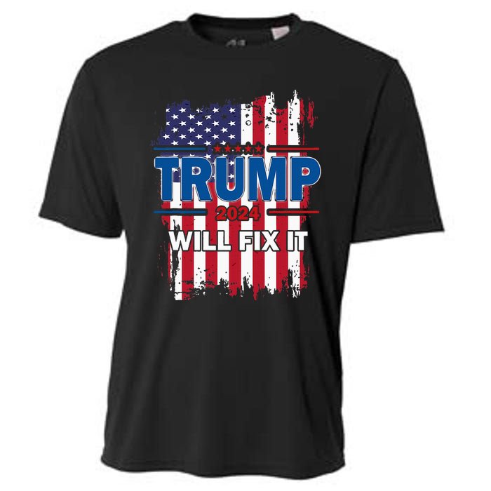 I Voted For The Felon; Funny Republican Trump 2024 I Voted Cooling Performance Crew T-Shirt