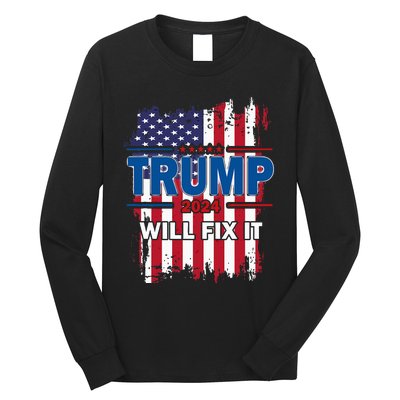 I Voted For The Felon; Funny Republican Trump 2024 I Voted Long Sleeve Shirt