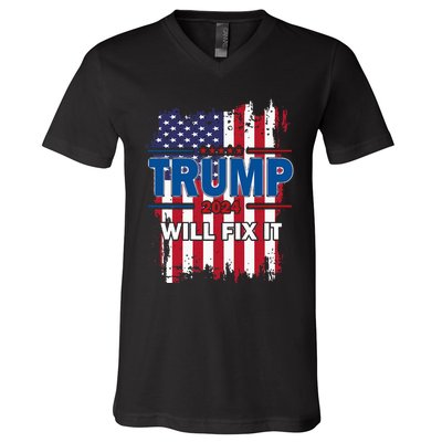 I Voted For The Felon; Funny Republican Trump 2024 I Voted V-Neck T-Shirt