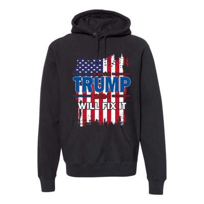 I Voted For The Felon; Funny Republican Trump 2024 I Voted Premium Hoodie