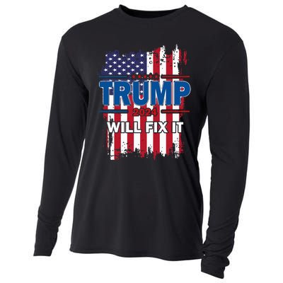 I Voted For The Felon; Funny Republican Trump 2024 I Voted Cooling Performance Long Sleeve Crew