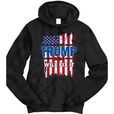 I Voted For The Felon; Funny Republican Trump 2024 I Voted Tie Dye Hoodie