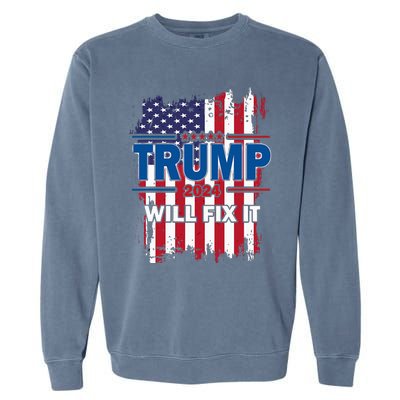 I Voted For The Felon; Funny Republican Trump 2024 I Voted Garment-Dyed Sweatshirt