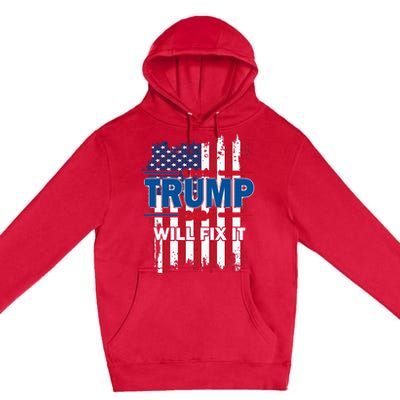 I Voted For The Felon; Funny Republican Trump 2024 I Voted Premium Pullover Hoodie