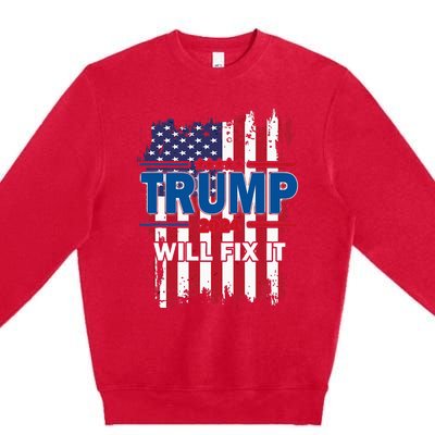 I Voted For The Felon; Funny Republican Trump 2024 I Voted Premium Crewneck Sweatshirt