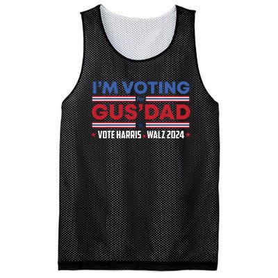 Im Voting For Gus Dad Vote Harris Walz 2024 Pres And Vice Mesh Reversible Basketball Jersey Tank