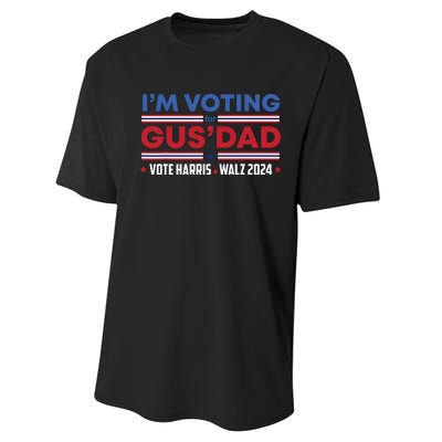 Im Voting For Gus Dad Vote Harris Walz 2024 Pres And Vice Performance Sprint T-Shirt