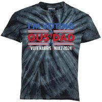 Im Voting For Gus Dad Vote Harris Walz 2024 Pres And Vice Kids Tie-Dye T-Shirt