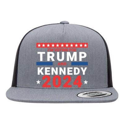 Im Voting For Trump And Kennedy 2024 Flat Bill Trucker Hat