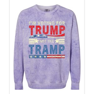 IM Voting For Trump Not The Tramp Trump Vance 2024 Colorblast Crewneck Sweatshirt