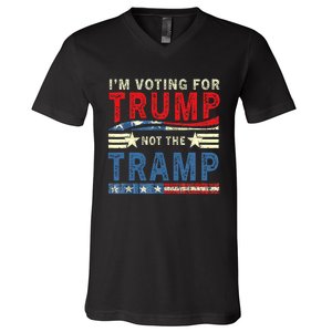 IM Voting For Trump Not The Tramp Trump Vance 2024 V-Neck T-Shirt