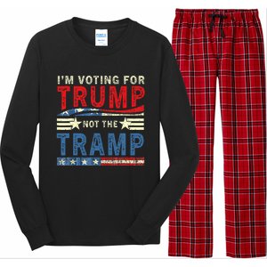 IM Voting For Trump Not The Tramp Trump Vance 2024 Long Sleeve Pajama Set