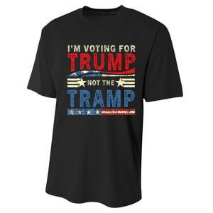 IM Voting For Trump Not The Tramp Trump Vance 2024 Performance Sprint T-Shirt