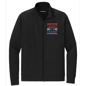 IM Voting For Trump Not The Tramp Trump Vance 2024 Stretch Full-Zip Cadet Jacket