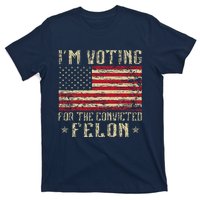 Im Voting For A Felon In 2024 Us Flag Vintage T-Shirt