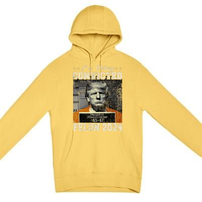 IM Voting For The Convicted Fellon 2024 Us Flag Protrump Premium Pullover Hoodie