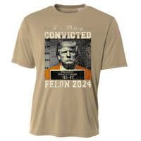 IM Voting For The Convicted Fellon 2024 Us Flag Protrump Cooling Performance Crew T-Shirt