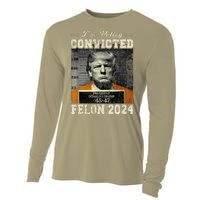 IM Voting For The Convicted Fellon 2024 Us Flag Protrump Cooling Performance Long Sleeve Crew