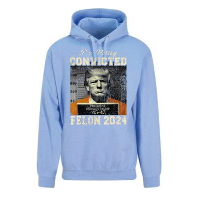 IM Voting For The Convicted Fellon 2024 Us Flag Protrump Unisex Surf Hoodie