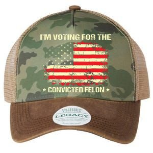 Im Voting For The Convicted Felon Funny Trump 2024 Legacy Tie Dye Trucker Hat