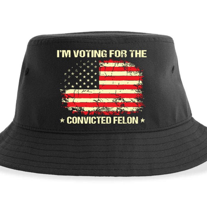 Im Voting For The Convicted Felon Funny Trump 2024 Sustainable Bucket Hat