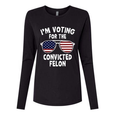 Im Voting For The Convicted Felon Womens Cotton Relaxed Long Sleeve T-Shirt