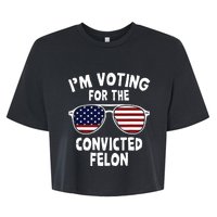 Im Voting For The Convicted Felon Bella+Canvas Jersey Crop Tee