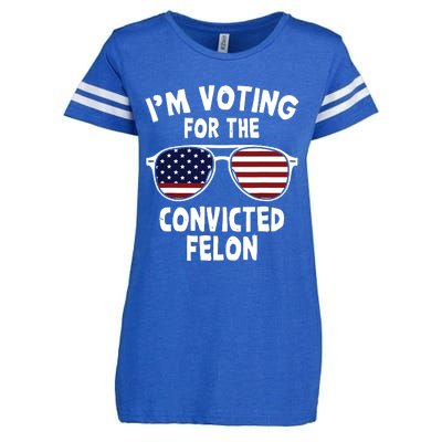 Im Voting For The Convicted Felon Enza Ladies Jersey Football T-Shirt