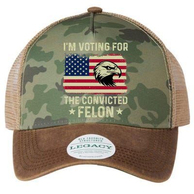 Im Voting For The Convicted Felon Usa Eagle Legacy Tie Dye Trucker Hat