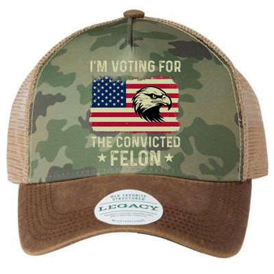 Im Voting For The Convicted Felon Usa Eagle Legacy Tie Dye Trucker Hat