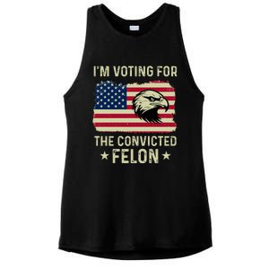 Im Voting For The Convicted Felon Usa Eagle Ladies PosiCharge Tri-Blend Wicking Tank