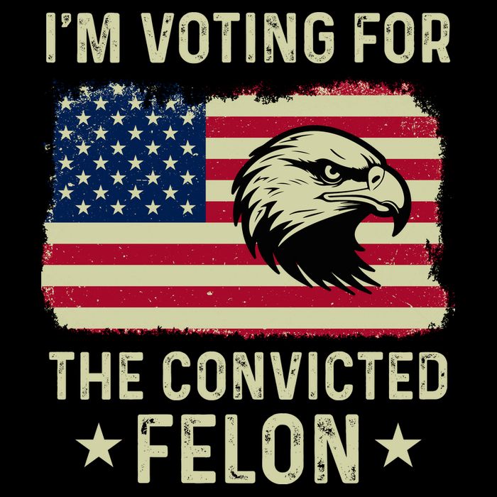 Im Voting For The Convicted Felon Usa Eagle 7-Panel Snapback Hat
