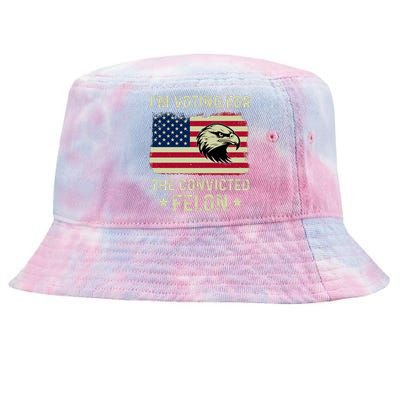 Im Voting For The Convicted Felon Usa Eagle Tie-Dyed Bucket Hat