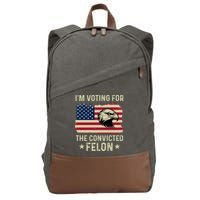 Im Voting For The Convicted Felon Usa Eagle Cotton Canvas Backpack