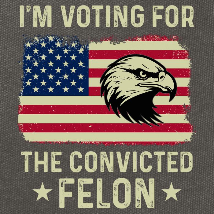 Im Voting For The Convicted Felon Usa Eagle Cotton Canvas Backpack