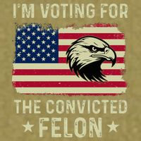 Im Voting For The Convicted Felon Usa Eagle Garment-Dyed Women's Muscle Tee
