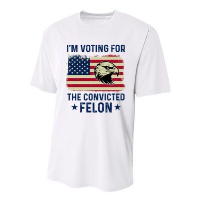 Im Voting For The Convicted Felon Usa Eagle Youth Performance Sprint T-Shirt