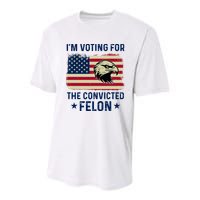 Im Voting For The Convicted Felon Usa Eagle Youth Performance Sprint T-Shirt
