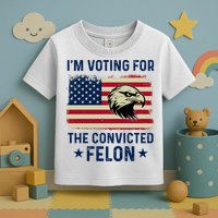 Im Voting For The Convicted Felon Usa Eagle Toddler T-Shirt