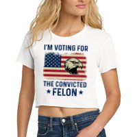 Im Voting For The Convicted Felon Usa Eagle Crop Top
