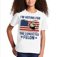 Im Voting For The Convicted Felon Usa Eagle Kids T-Shirt