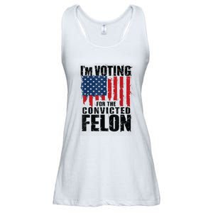 Im Voting For The Convicted Felon Funny Pro Trump 2024 Ladies Essential Flowy Tank