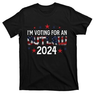 Im Voting For The Outlaw 2024 American Western Republican Party T-Shirt