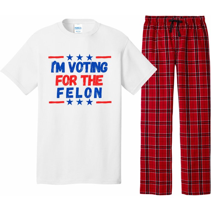 IM Voting For The Felon 2024 Trump Convict 34 Counts Usa Pajama Set