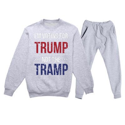 IM Voting For Trump Not The Tramp Premium Crewneck Sweatsuit Set